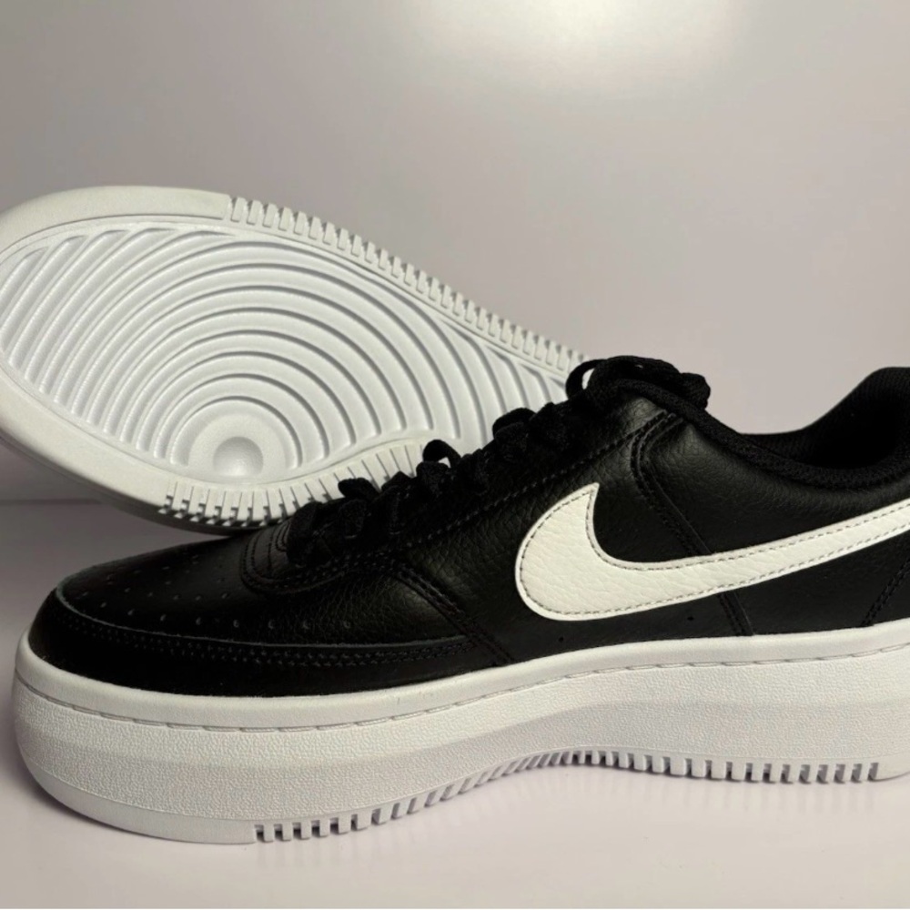 Nike Court Vision Alta Black Sneakers Women's Sz 7